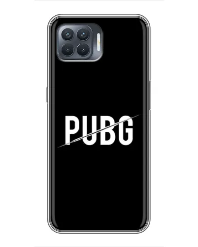 Чохол для OPPO Reno 4 Lite з картинкою «PUBG — білий логотип»