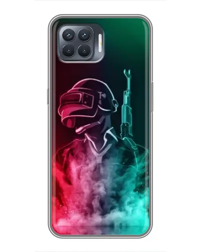 Чохол для OPPO Reno 4 Lite з картинкою «PUBG — вогняний воїн»