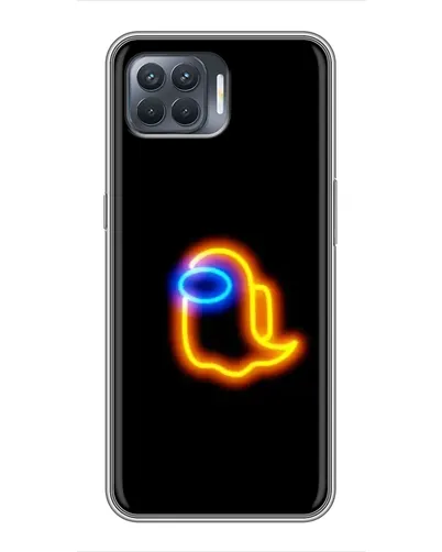 Чохол для OPPO Reno 4 Lite з картинкою «Among Us неонове сяйво»