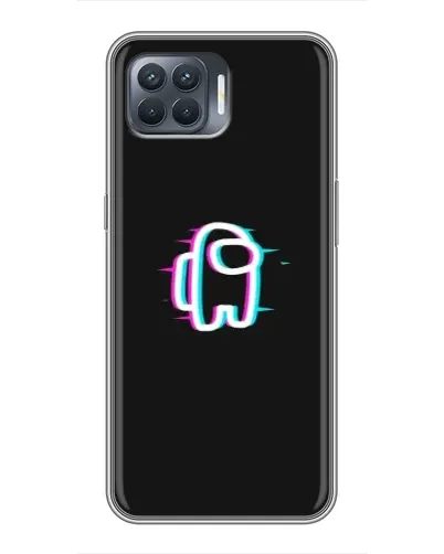 Чохол для OPPO Reno 4 Lite з картинкою «Among Us неон»