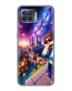 Чехол для OPPO Reno 4 Lite с картинкой «Стив и космос» Чехол для OPPO Reno 4 Lite с картинкой «Стив и космос»