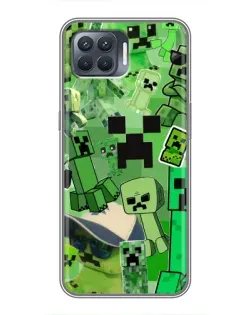 Чехол для OPPO Reno 4 Lite с картинкой «Криперы Minecraft» Чехол для OPPO Reno 4 Lite с картинкой «Криперы Minecraft»