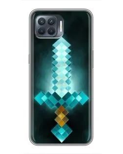 Чехол для OPPO Reno 4 Lite с картинкой «Алмазный меч неон» Чехол для OPPO Reno 4 Lite с картинкой «Алмазный меч неон»