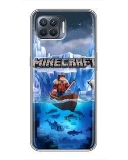 Чехол для OPPO Reno 4 Lite с картинкой «Minecraft ледяной мир» Чехол для OPPO Reno 4 Lite с картинкой «Minecraft ледяной мир»