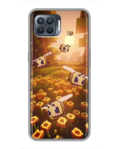 Чехол для OPPO Reno 4 Lite с картинкой «Поле подсолнухов»