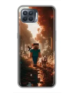Чехол для OPPO Reno 4 Lite с картинкой «Стив в лесу» Чехол для OPPO Reno 4 Lite с картинкой «Стив в лесу»