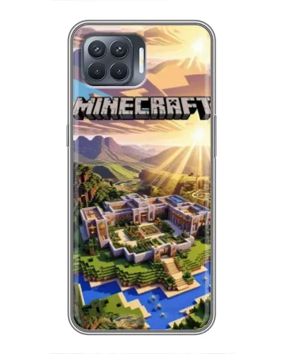 Чехол для OPPO Reno 4 Lite с картинкой «Minecraft панорама»