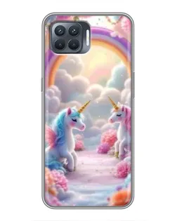 Чохол для OPPO Reno 4 Lite з картинкою «Веселка і єдинороги» Чохол для OPPO Reno 4 Lite з картинкою «Веселка і єдинороги»