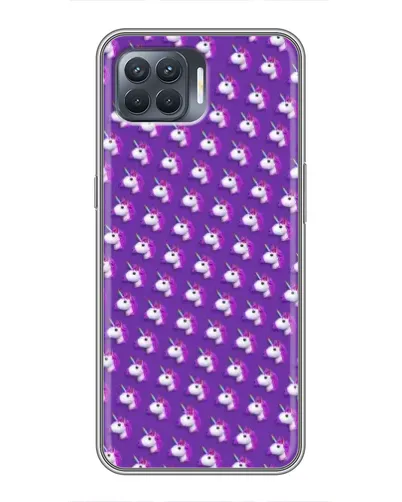 Чехол для OPPO Reno 4 Lite с картинкой «Единороги на фиолетовом» Чехол для OPPO Reno 4 Lite с картинкой «Единороги на фиолетовом»