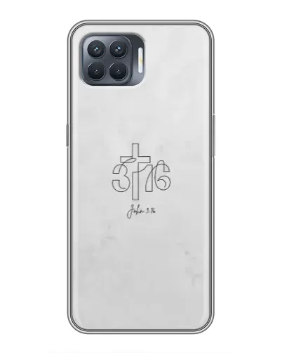 Чехол для OPPO Reno 4 Lite с картинкой «Иоанна 3:16 Крест»