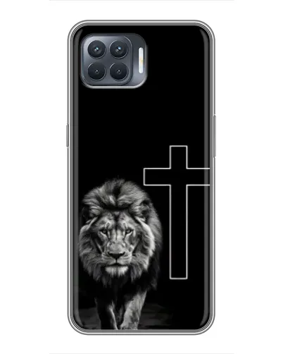 Чехол для OPPO Reno 4 Lite с картинкой «Лев и Крест»