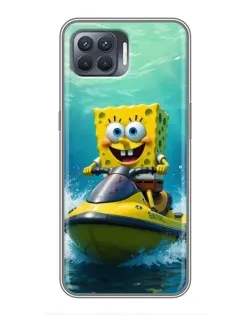 Чехол для OPPO Reno 4 Lite с картинкой «Спанч Боб на гидроцикле» Чехол для OPPO Reno 4 Lite с картинкой «Спанч Боб на гидроцикле»