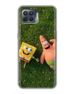 Чехол для OPPO Reno 4 Lite с картинкой «Друзья на лужайке»