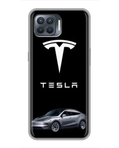 Чехол для OPPO Reno 4 Lite с картинкой «Tesla Model Y»