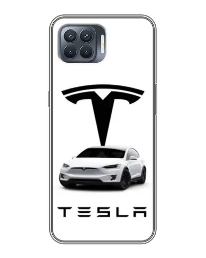 Чехол для OPPO Reno 4 Lite с картинкой «Tesla White Style»