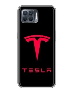 Чехол для OPPO Reno 4 Lite с картинкой «Tesla Red Logo» Чехол для OPPO Reno 4 Lite с картинкой «Tesla Red Logo»