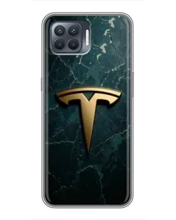 Чехол для OPPO Reno 4 Lite с картинкой «Мраморная Tesla Gold» Чехол для OPPO Reno 4 Lite с картинкой «Мраморная Tesla Gold»