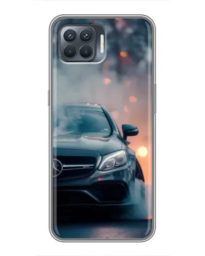 Чехол для OPPO Reno 4 Lite с картинкой «Mercedes — ночной город»