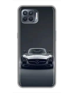 Чехол для OPPO Reno 4 Lite с картинкой «Mercedes на черном»