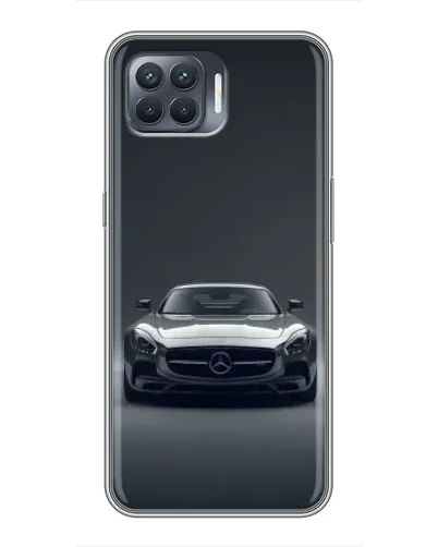 Чехол для OPPO Reno 4 Lite с картинкой «Mercedes на черном»