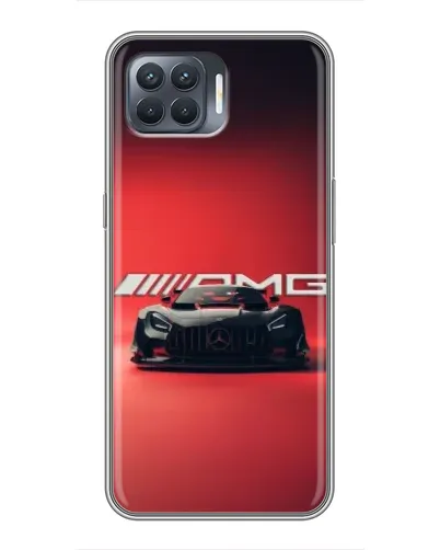 Чехол для OPPO Reno 4 Lite с картинкой «Mercedes AMG — красная линия»