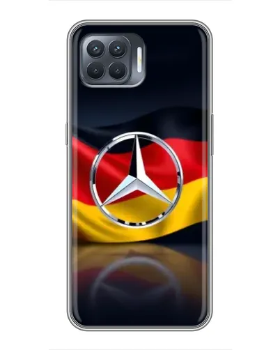 Чехол для OPPO Reno 4 Lite с картинкой «Mercedes — флаг Германии»