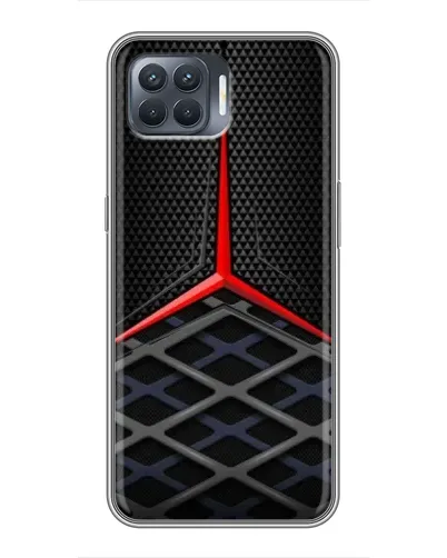 Чехол для OPPO Reno 4 Lite с картинкой «Mercedes Carbon Grid»