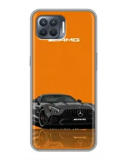 Чехол для OPPO Reno 4 Lite с картинкой «Оранжевый Mercedes AMG»