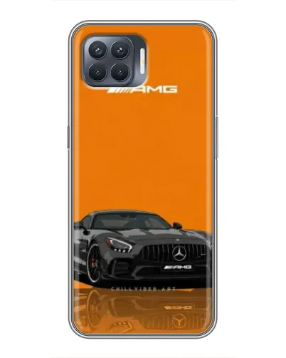 Чехол для OPPO Reno 4 Lite с картинкой «Оранжевый Mercedes AMG»