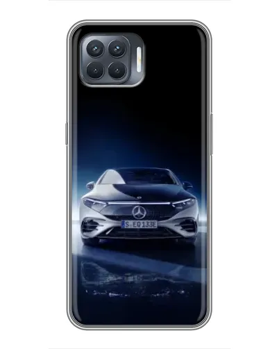 Чехол для OPPO Reno 4 Lite с картинкой «Ночной Mercedes EQ»