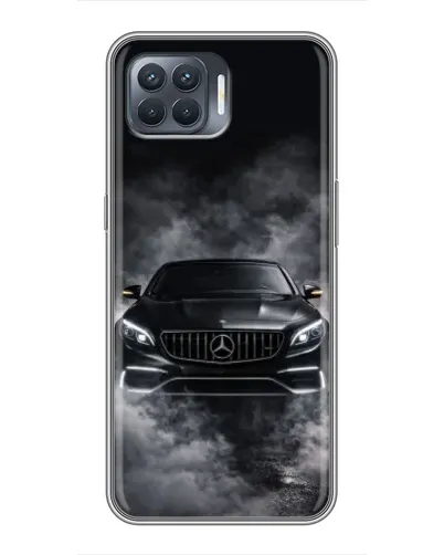 Чехол для OPPO Reno 4 Lite с картинкой «Mercedes в дыму»