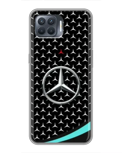Чехол для OPPO Reno 4 Lite с картинкой «Mercedes — бирюзовый акцент»