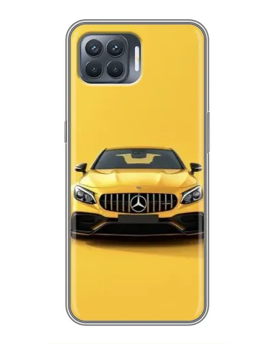 Чехол для OPPO Reno 4 Lite с картинкой «Желтый Mercedes GT»