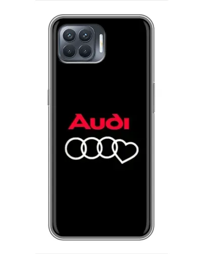 Чехол для OPPO Reno 4 Lite с картинкой «Логотип Audi Heart»