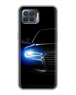 Чехол для OPPO Reno 4 Lite с картинкой «Неоновый взгляд Audi» Чехол для OPPO Reno 4 Lite с картинкой «Неоновый взгляд Audi»