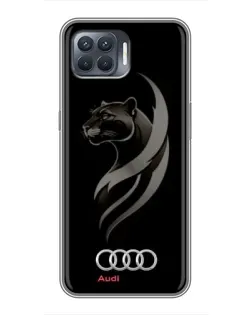 Чехол для OPPO Reno 4 Lite с картинкой «Графика — пантера и Audi» Чехол для OPPO Reno 4 Lite с картинкой «Графика — пантера и Audi»
