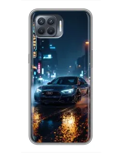 Чехол для OPPO Reno 4 Lite с картинкой «Ночной город и Audi» Чехол для OPPO Reno 4 Lite с картинкой «Ночной город и Audi»