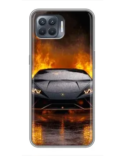 Чехол для OPPO Reno 4 Lite с картинкой «Lamborghini в огне» Чехол для OPPO Reno 4 Lite с картинкой «Lamborghini в огне»