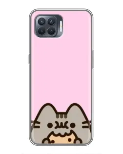 Чехол для OPPO Reno 4 Lite с картинкой «Pusheen и печенье» Чехол для OPPO Reno 4 Lite с картинкой «Pusheen и печенье»