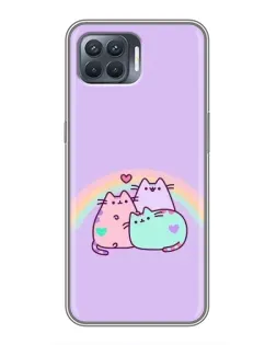 Чохол для OPPO Reno 4 Lite з картинкою «Веселкові Пушини» Чохол для OPPO Reno 4 Lite з картинкою «Веселкові Пушини»