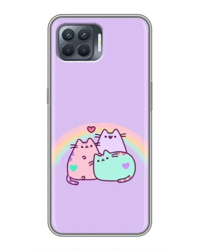 Чохол для OPPO Reno 4 Lite з картинкою «Веселкові Пушини» Чохол для OPPO Reno 4 Lite з картинкою «Веселкові Пушини»