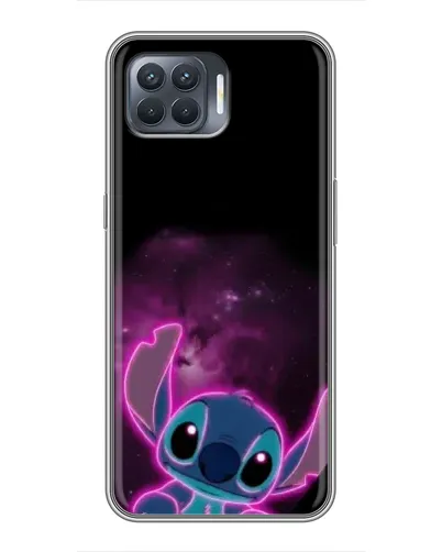 Чехол для OPPO Reno 4 Lite с картинкой «Неоновый Stitch»