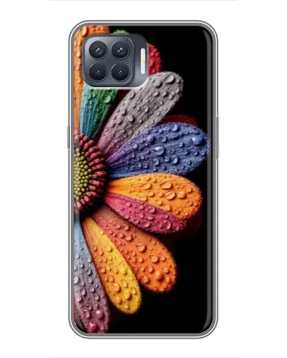 Чехол для OPPO Reno 4 Lite с картинкой «Радужный цветок»