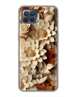 Чохол для OPPO Reno 4 Lite з картинкою «Бежевий флористичний декор» Чохол для OPPO Reno 4 Lite з картинкою «Бежевий флористичний декор»