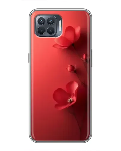 Чехол для OPPO Reno 4 Lite с картинкой «Маковые соцветия»