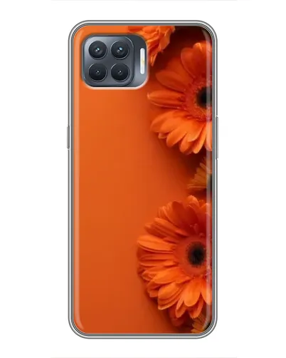 Чехол для OPPO Reno 4 Lite с картинкой «Оранжевые герберы»