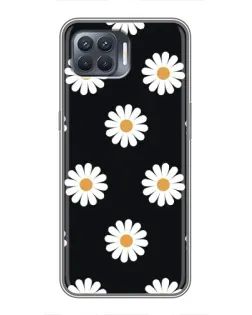 Чохол для OPPO Reno 4 Lite з картинкою «Ромашки на чорному» Чохол для OPPO Reno 4 Lite з картинкою «Ромашки на чорному»