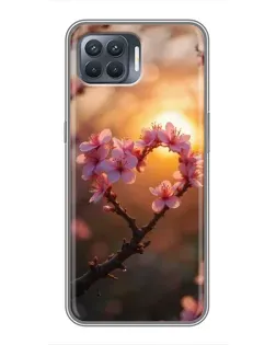 Чохол для OPPO Reno 4 Lite з картинкою «Рожевий цвіт сердечко на тлі заходу» Чохол для OPPO Reno 4 Lite з картинкою «Рожевий цвіт сердечко на тлі заходу»