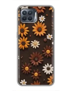 Чохол для OPPO Reno 4 Lite з картинкою «Візерунок з маленьких соняшників» Чохол для OPPO Reno 4 Lite з картинкою «Візерунок з маленьких соняшників»