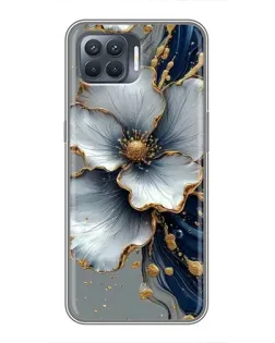 Чохол для OPPO Reno 4 Lite з картинкою «Біла квітка та золотий флюїд» Чохол для OPPO Reno 4 Lite з картинкою «Біла квітка та золотий флюїд»